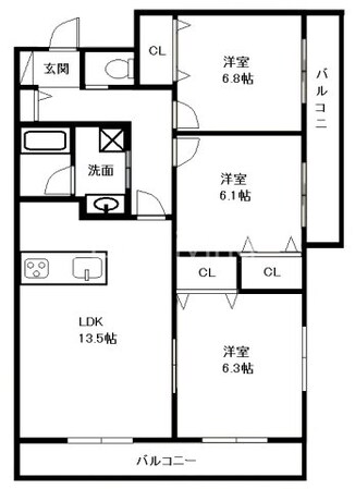 エスポワールの物件間取画像